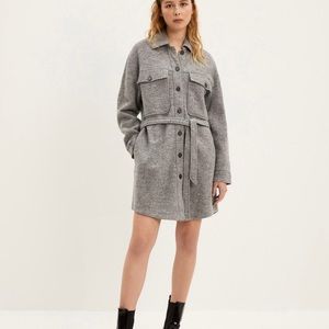 Frank and Oak Grey Wool Oversized Shacket Size Small